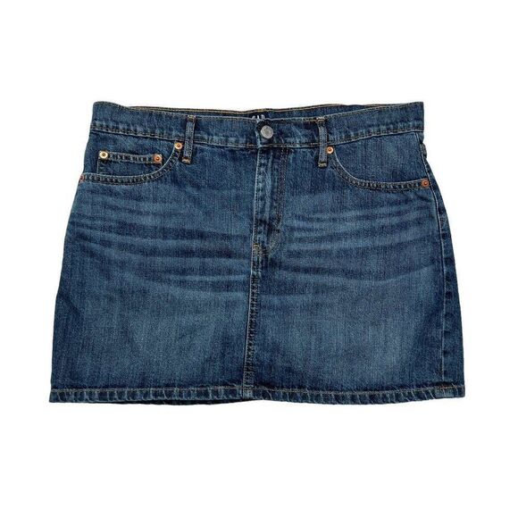 Gap Women's Medium Wash 5 Pocket Denim Mini Skirt - Picture 1 of 9